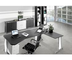 ARTLINE Büromöbel Set, 1 ergonomischer Arbeitsplatz mit Anbautisch, 500x550
