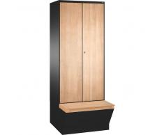 C+P Garderobenschrank mit Aufbewahrungsbox, b80xt50xh209cm