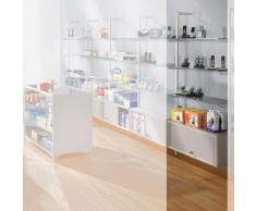 LINK Regalsystem-Anbaumodul mit 3 Glas-Fachböden und Staufach Schrank, b=58,5cm