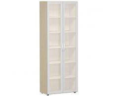 GERAMÖBEL FLEX 6-OH Glas-Flügeltürenschrank, 80cm breit