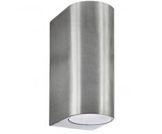 90055 LED-Aussenleuchte, nickel-matt, 2 Leuchtelemente