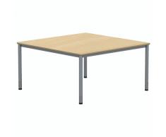EXPERT Konferenztisch mit Rundrohrgestell, Rechteckform, 70-140cm tief, 140cm breit