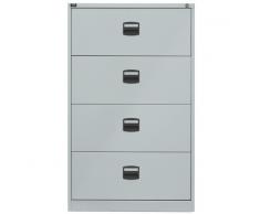BISLEY LIGHT Hängeregisterschrank, 2bahnig, 4 Schubladen, flache Front