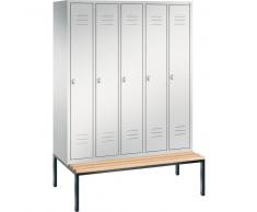 C+P Garderobenschrank mit untergebauter Sitzbank, b148xt50xh209cm