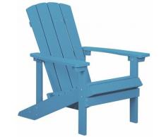 Gartenstuhl Türkis Holzwerkstoff breite Armlehnen Muskoka Adirondack Stil Terrasse Outdoor
