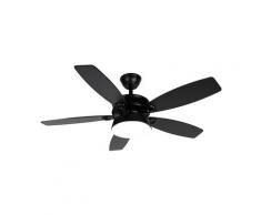 Qazqa - Deckenventilator schwarz mit Fernbedienung inkl. LED - Malaki
