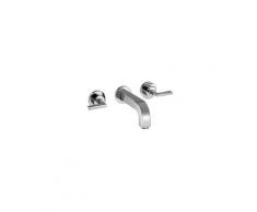 hansgrohe AXOR Citterio 3-Loch Waschtischarmatur Unterputz, Auslauf 222mm, Hebelgriffe, Rosetten