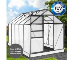 Aluminium-Gewächshaus 310x190x195 anthrazit