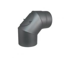 Abgasbogen 90° für Kaminofen - Ø 150 mm - mit Tür - 80345044