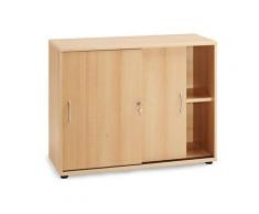 Lomadox - Aktenschrank TYP4000 Buche hell Nachbildung, 2OH, Schiebetüren, H=76cm, b x h x t: ca.
