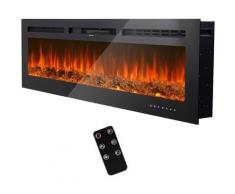 Femor - Elektrokamin Elektrischer Kamin(128cm/50") mit Touchscreen,Kaminofen,750W/1500W,Wandkamin