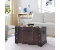 Vintage Schatztruhe Holz 66 X 38 X 40 Cm