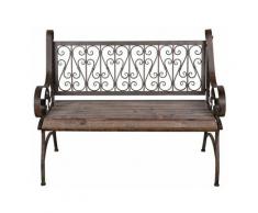 Pflanzen Kölle - Metall-Gartenbank Bordeaux, braun mit Holzsitz, ca. 91 x 59,2 x 115 cm