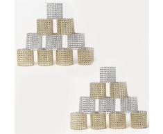 20 Stück Serviettenring, Strass Bling Weihnachten Serviettenring Serviettenhalter für Party