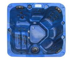 Outdoorwhirlpool Palma Blau inkl. Abdeckung und Stiege - 190 x 190 x 86cm