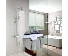 Duschsystem mit Thermostat Regendusche Duschset mit Wasserhahn 3 Funktionen Duscharmatur Dusche