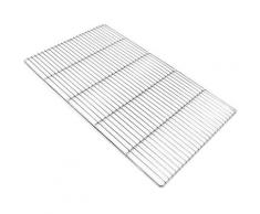 Edelstahl Grillrost eckig 67 x 40 cm rostfrei für Holzkohlegrill, Gasgrill und andere