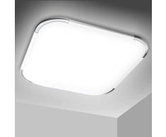 LED Deckenleuchte, 24W Deckenlampe Bad 2160LM IP44 Wasserfest Badlampe, Kaltweiss 6500K Lampen für