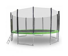 Gartentrampolin Trampolin 490cm Modell 2019 Randabdeckung Hellgrün