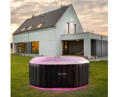In-Outdoor Whirlpool Spa Pool Wellness Massage oktogonal mit LED 2400 W - Arebos