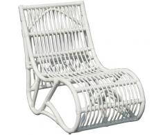 Chillvert - Sessel aus Natur-Rattan Parma 61x94x85 cm Weiß ohne Armlehnen