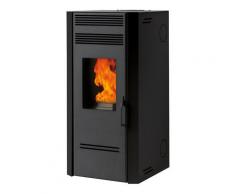Sarom - Pelletofen 'G 100' 10 kW, frontale Lüftung, mit gusseisernem Brenner - Farbe schwarz
