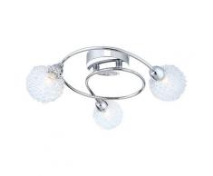 LED 5,7 Watt Decken Leuchte Aluminium Kugeln Drahtgeflecht Metall Chrom Lampe