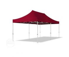3x6 m Faltpavillon TOOLPORT PROFESSIONAL Alu 40mm, Seitenteile mit Rechteckfenstern, rot