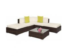 Rattan Lounge mit Aluminiumgestell Paris, Variante 2 - Loungemöbel, Gartenmöbel, Gartengarnitur