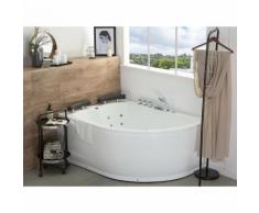 Weiße Whirpool-Badewanne mit LED-Beleuchtung SPA Paradiso