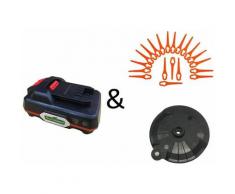 Set 20 Messer + Schneidscheibe + Batterie fap 20 a akku Rasentrimmer Florabest frta 20 A1