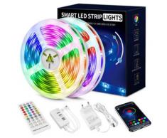 LED Strip 20M RGB LED Streifen Lichterkette LED Band Lichter für Schlafzimmer,Party Weihnachten Deko