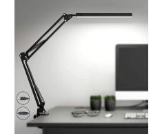 Osqi - LED-Schreibtischlampe mit Klemme, dimmbare augenschonende Leselampe, Schwenkarmlampe 3