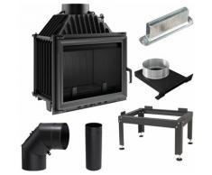 Kratki - Guss Kamineinsaz maja Paket 8 kW Ofen Kamin Holz Heizeinsatz Holzofen