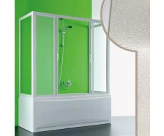 Idralite - 3 seitiger Badewannenaufsatz h150 cm mod Plutone 2 in Acryl 80x160x80 cm mit zentraler