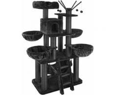 Tectake - Kratzbaum Gismo 195cm - Katzenbaum, Katzenkratzbaum, Katzenhaus - schwarz - schwarz
