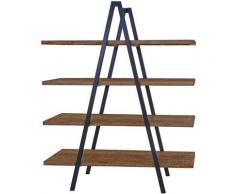 Standregal HHG-764, Bücherregal Regal, 4 Ebenen Tanne Holz rustikal massiv 189x150x44cm
