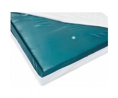 Beliani - Wasserbettmatratze Blau Vinyl 180 x 200 cm Mono System Mittel beruhigt Soft Side ein