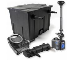 SunSun 1-Kammer Filter Set für 12000l mit 24W UVC Teich Klärer NEO7000 50W Pumpe Springbrunnen
