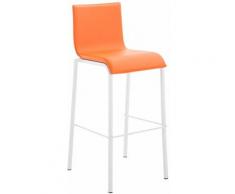 Barhocker Avola Leder Flach W78-orange
