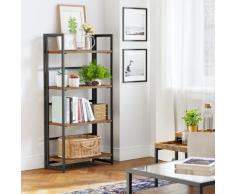 Bücherregal, Standregal, Klappregal, Regal mit 4 Ablagen, multifunktional Küchenregal, einfache