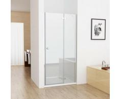 Miqu - 80 x 195 cm Duschabtrennung Duschwand Scharniertür Dusche esg Glas