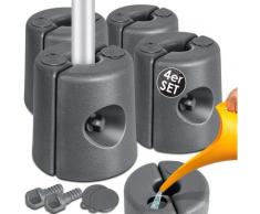 ® Pavillonstandfüße 4er Set Pavillon Standfuß mit Wasser/Sand befüllbar 22 x 22 x 25cm HDPE