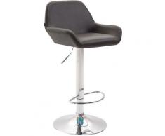 CLP - Barhocker Braga Kunstleder-braun-Chrom