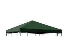 Ersatzdach für Metall- und Alupavillon 3x3 Meter grün, wasserdicht PVC-beschichtet - grün