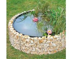 95577 Hochteich rund ø 146/126 cm Gartenteich Gabione - Bellissa