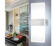 LED Wandleuchte Wandlampen,6W LED Wandlampe Weiß Wandbeleuchtung Acryl Badlampe Innenleuchte