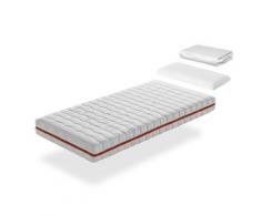 Dormalit - Pack Kindermatratze 90X140 NUKA TASCHENFEDEM Hohe 18 CM H2 + 1 Memory Foam Kopfkissen
