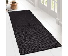 Floordirekt - Teppich-Läufer auf Maß Sisal Tiger-Eye-Struktur Gekettelt Grau 300x350 cm - Grau