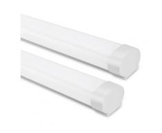 2er LED Feuchtraumleuchte Wannenleuchte 150CM, 51W für Garage Keller Feuchtraum Warenhaus, IP65